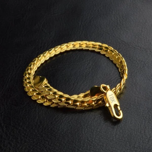 18k Yellow Gold Bracelet(Gold) - Image 3
