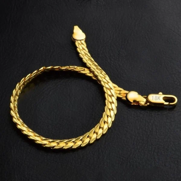 18k Yellow Gold Bracelet(Gold) - Image 4